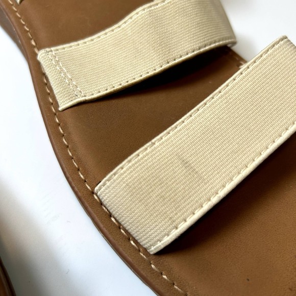 Universal Threads Womens Sandals Size 11 Slip-on Shoe Cream/Tan Solid - Picture 10 of 11